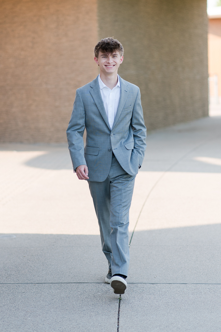 Maple Grove MN high school senior portrait at Town Green